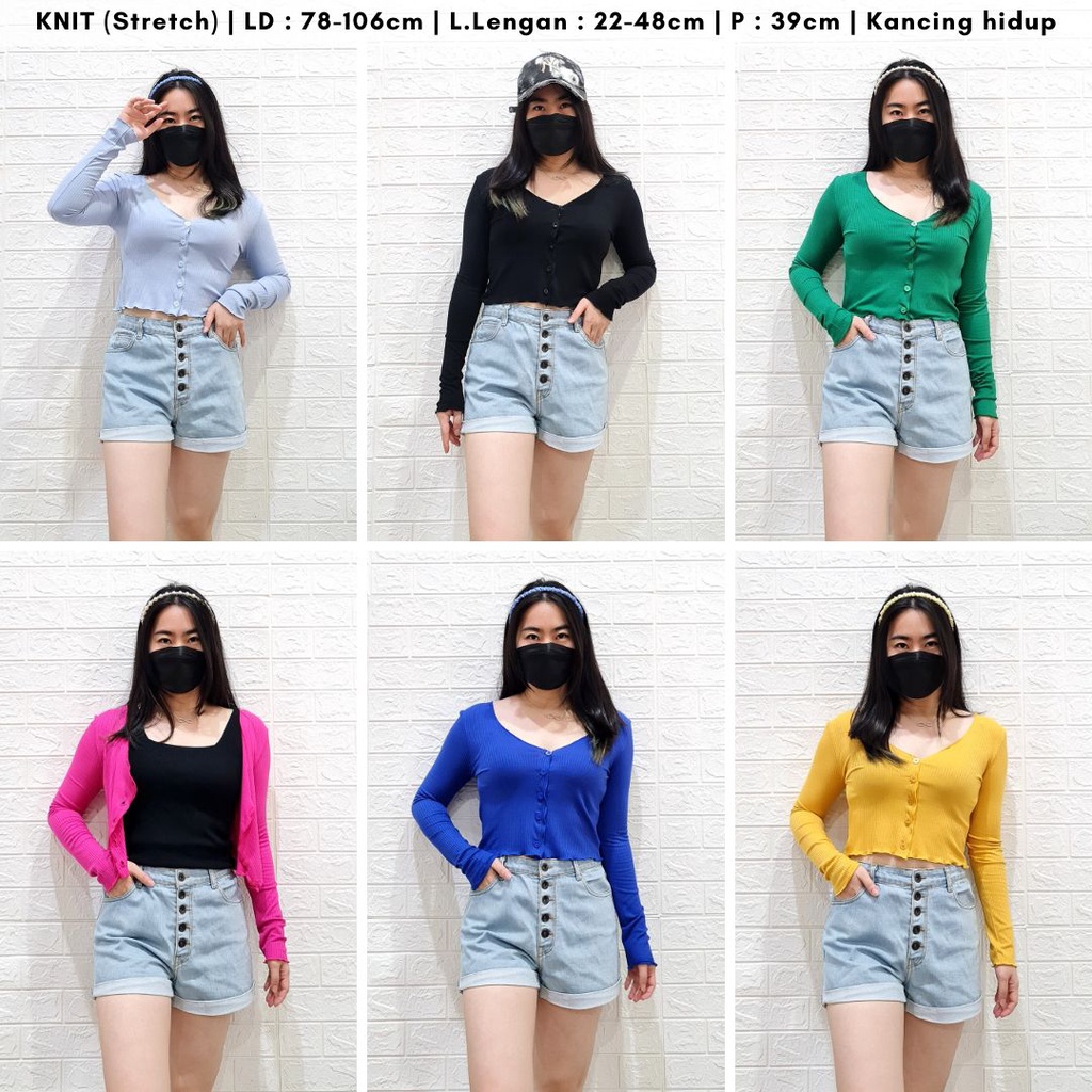 4645 sirene long sleeves knit top cardigan