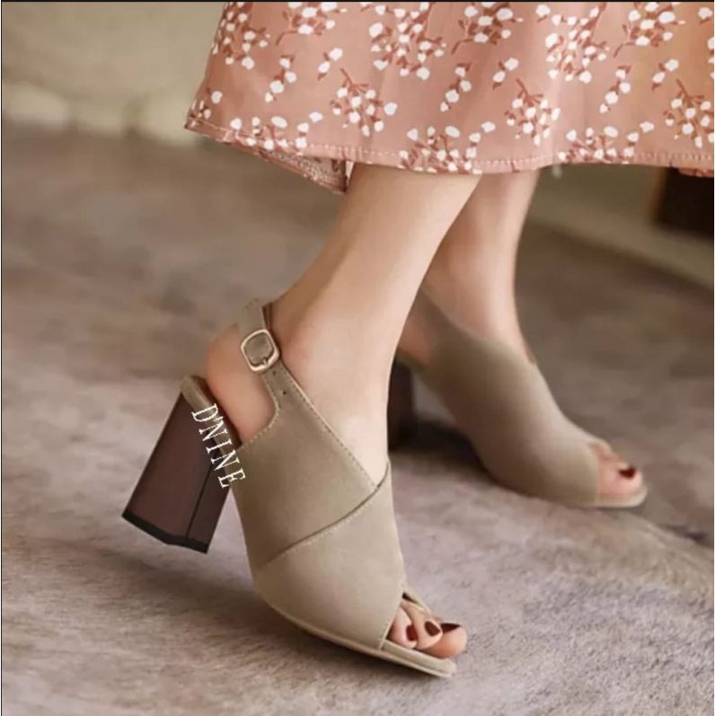 ABBUSHOES Yf 26 sendal tali hak tahu holland 7cm