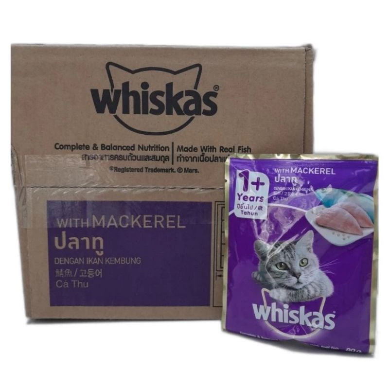 Whiskas Pouch adult Mackerel 24pcs