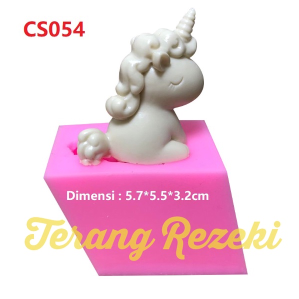 Cetakan Silikon Unicorn Kuda Poni 3D Fondant Coklat Jelly Dekorasi Kue