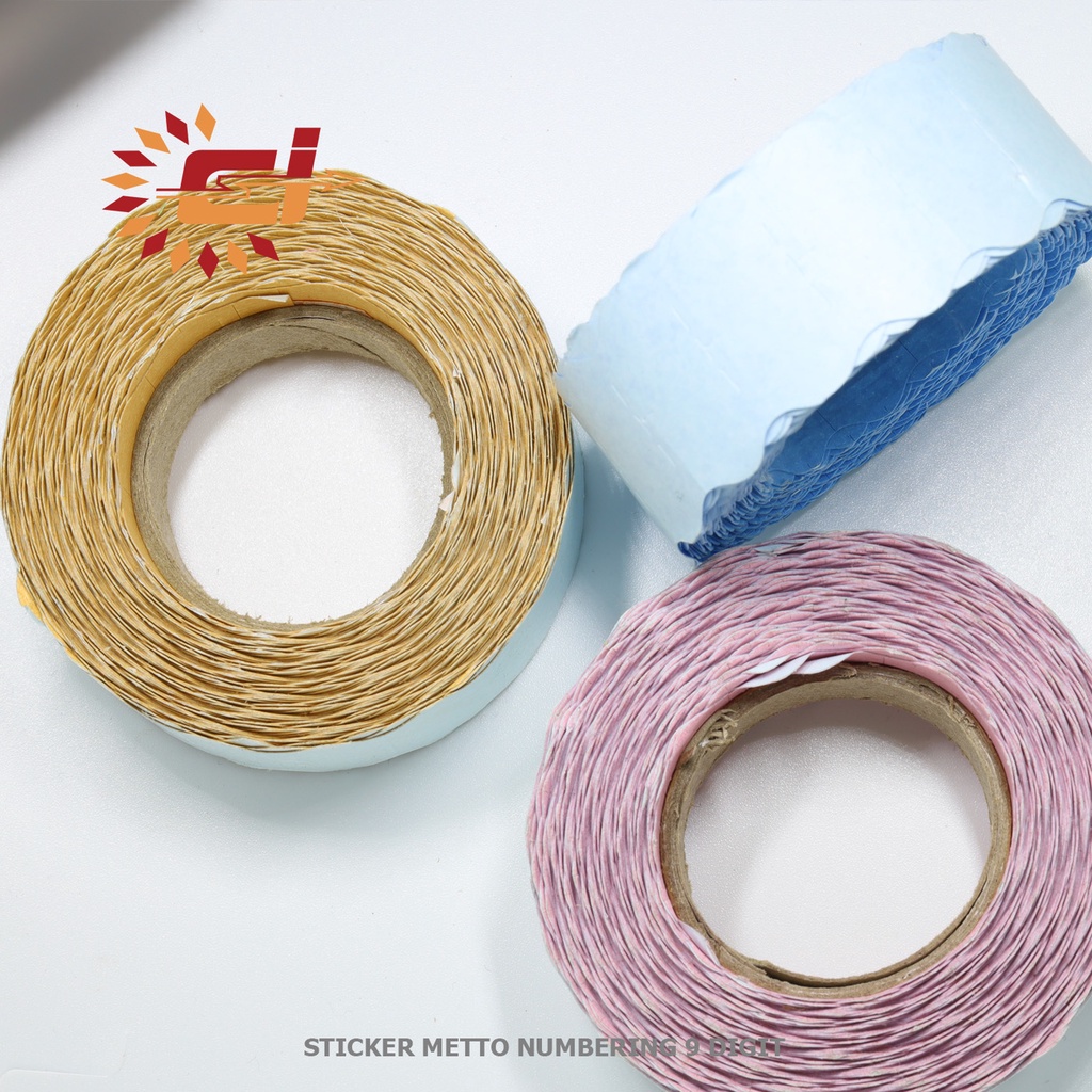 Sticker Metto Numbering 9 Digit