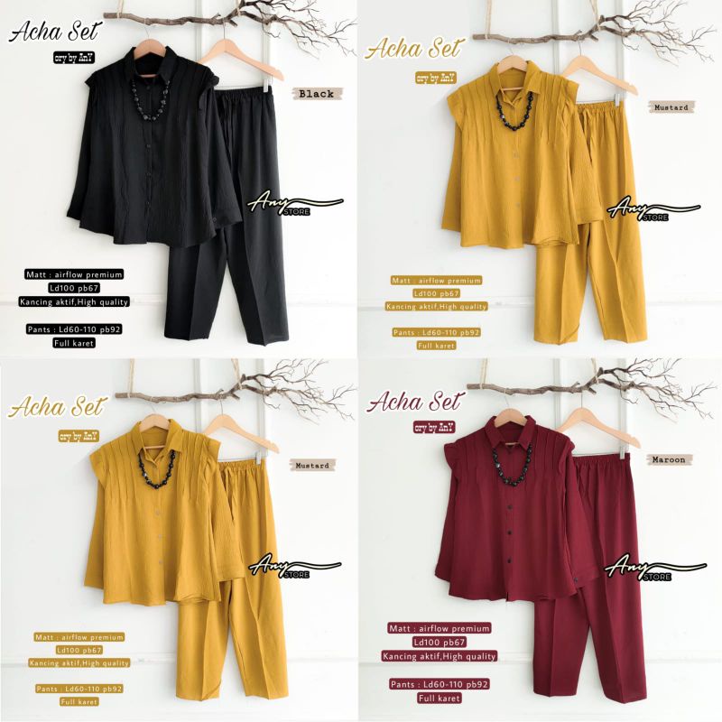 Setelan Wanita Bahan Airflow ACHA SET BY ANY