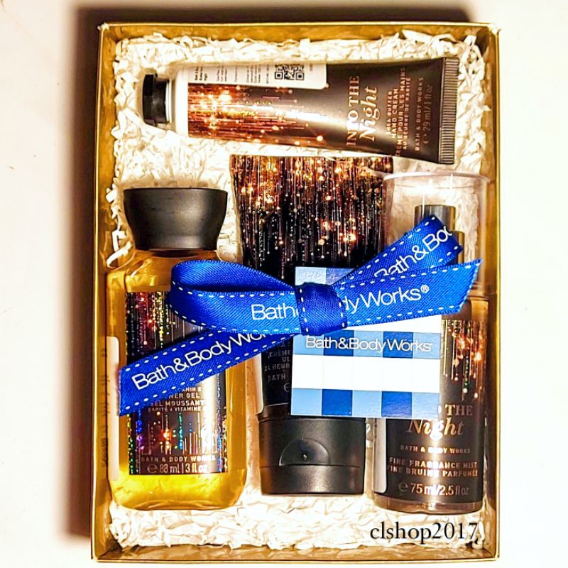 BBW INTO THE NIGHT GIFT SET PAKET FULLSIZE BATH &amp; BODY WORKS ITN