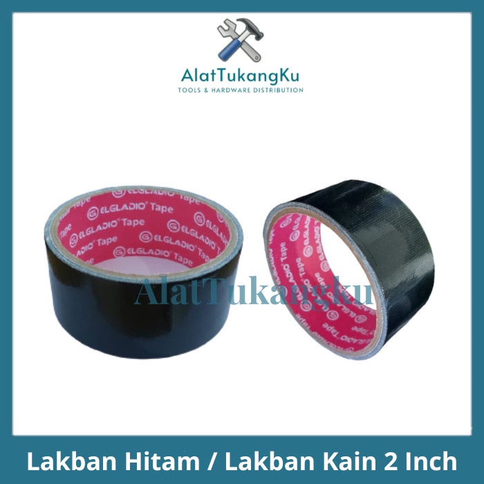 

Lakban Kain Hitam 48 mm 2 Inch ELGLADIO / Lakban Isolasi Kain Hitam Cloth Tape 2