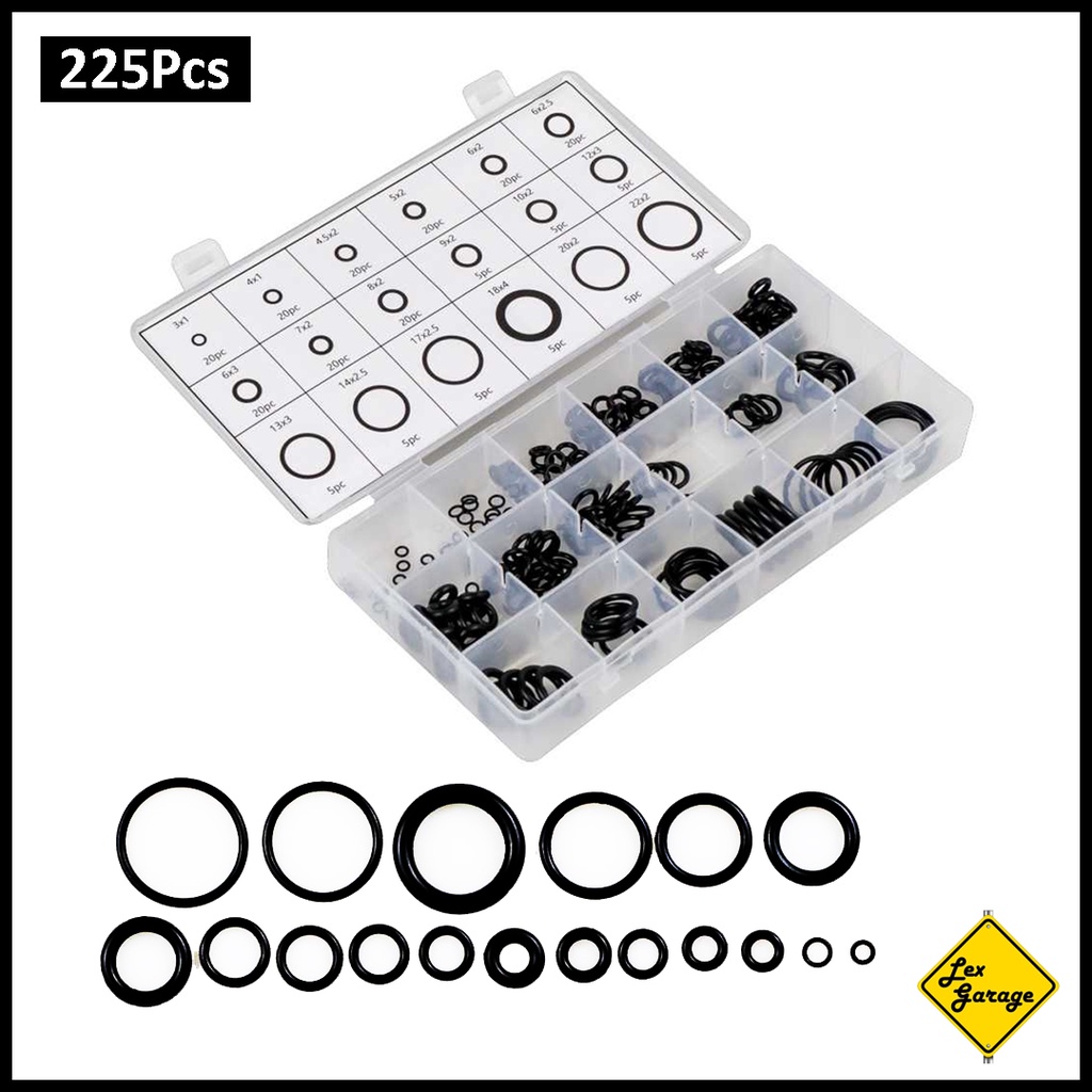 O Ring Oring Seal Karet Nitrile Rubber Gasket Hitam Set