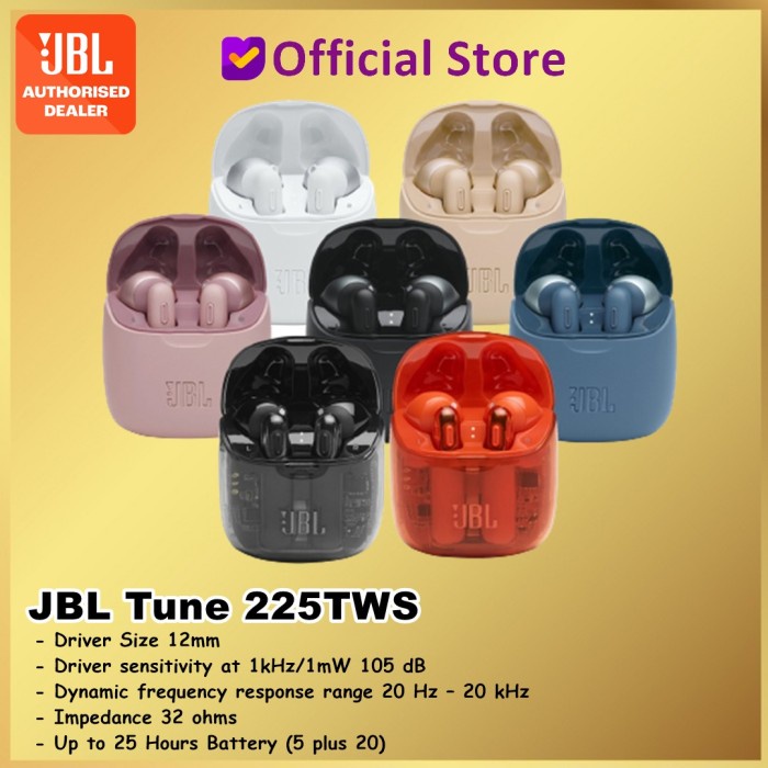 JBL Tune 225 TWS Ghost Edition True Wireless Earphone Headset T225
