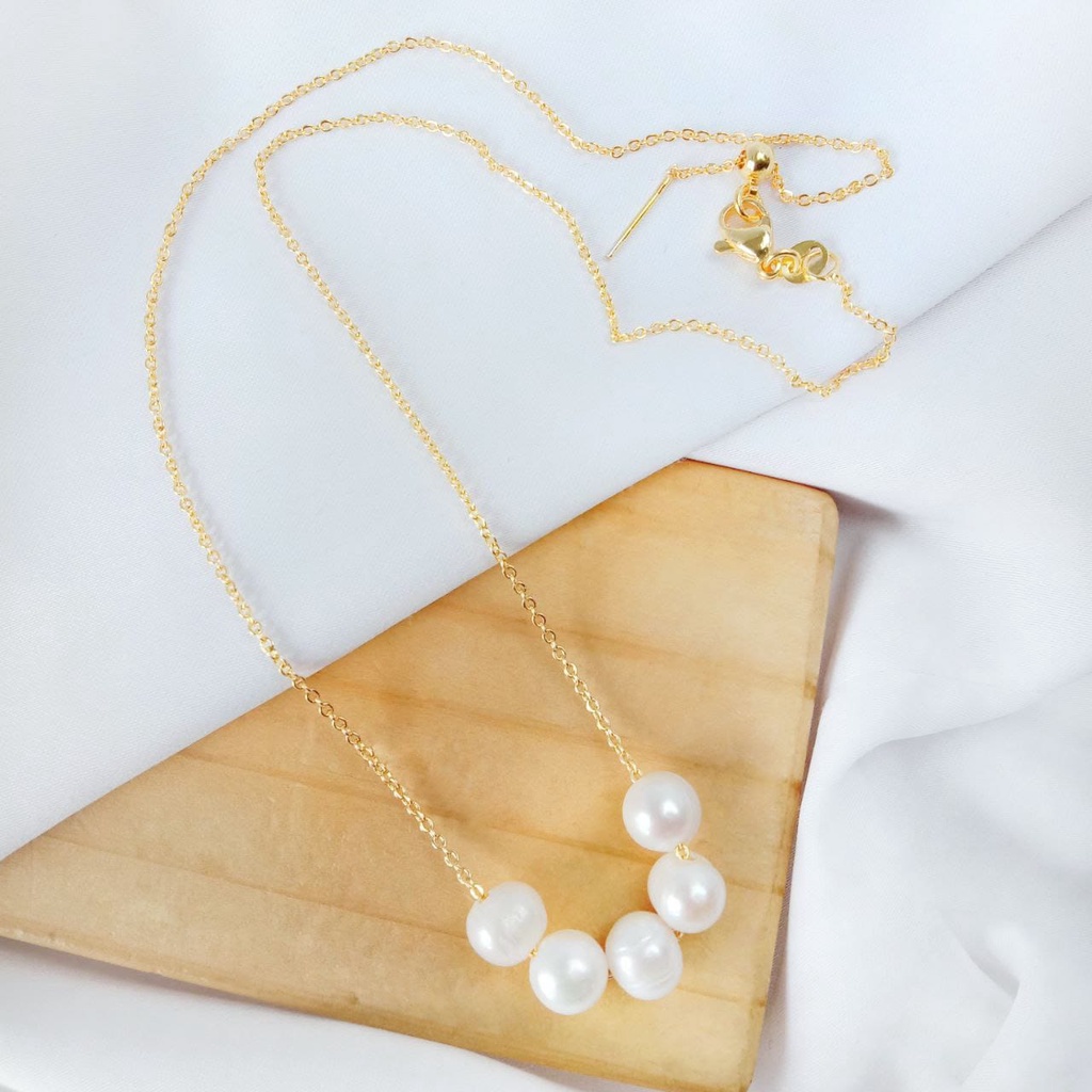 Kalung Liontin Mutiara Air Tawar Asli Bersertifikat|Liontin Viral Mutiara Air Tawar Asli|Liontin Mut