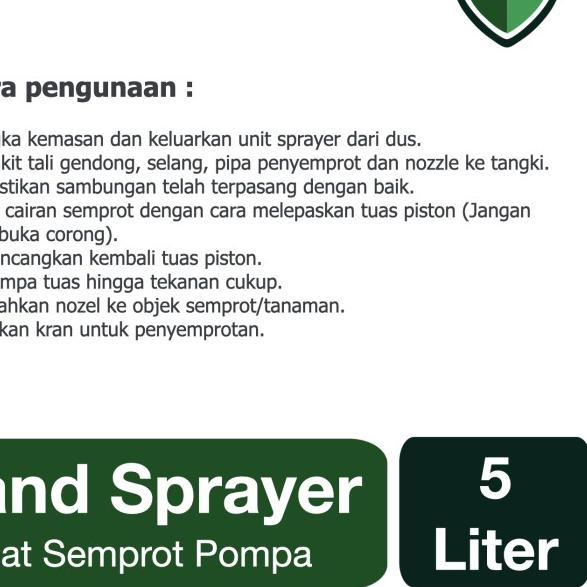 Hand Sprayer - Alat Semprotan - Semprotan Hama - - 5 Liter