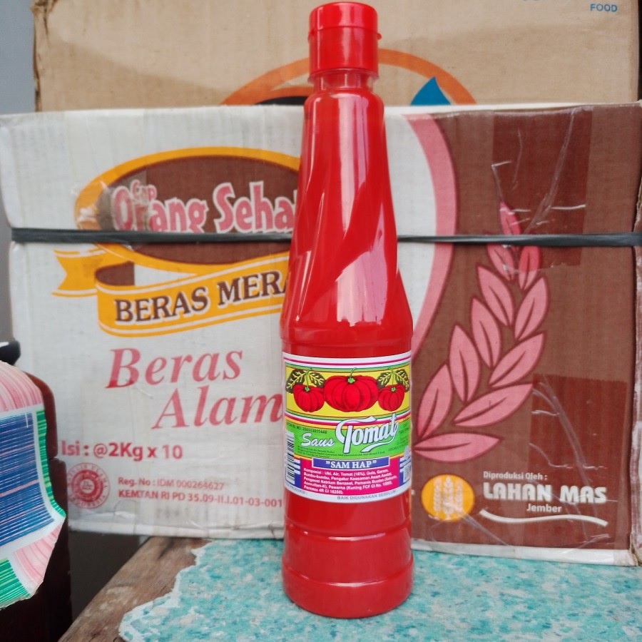

Saus Tomat cap TIGA TOMAT (Sam Hap) botol plastik - 600 ml