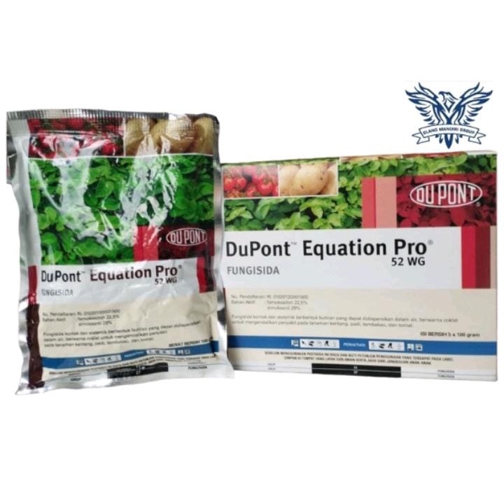 Fungisida Dupont Equation Pro 52 WG 100 gram Bahan aktif: famoksadon 22,5% & Simoksanil 29%