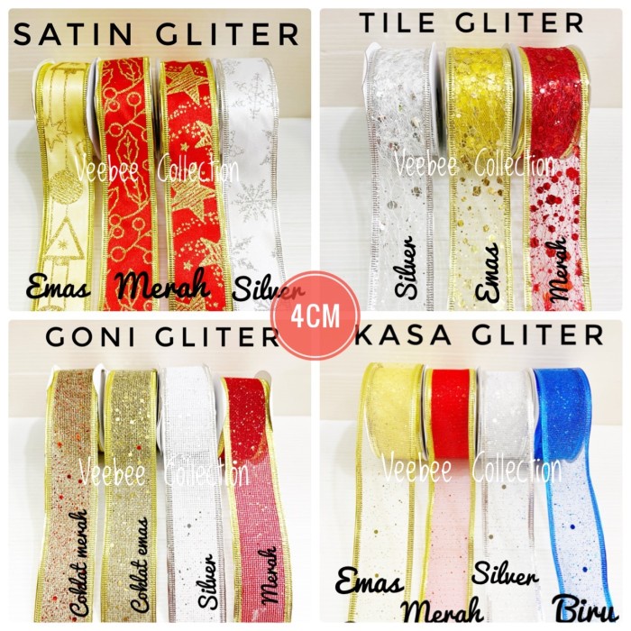 

cusss order] Pita roll natal 4cm /christmas ribbon/ pita hias hampers pohon natal