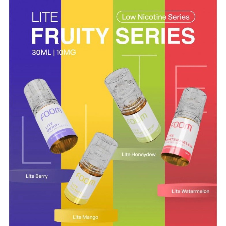 NEW &amp; AUTHEN LIQUID FOOM LITE FRUITY SERIES 10MG SALTNIC BY FOOM LAB GLOBAL