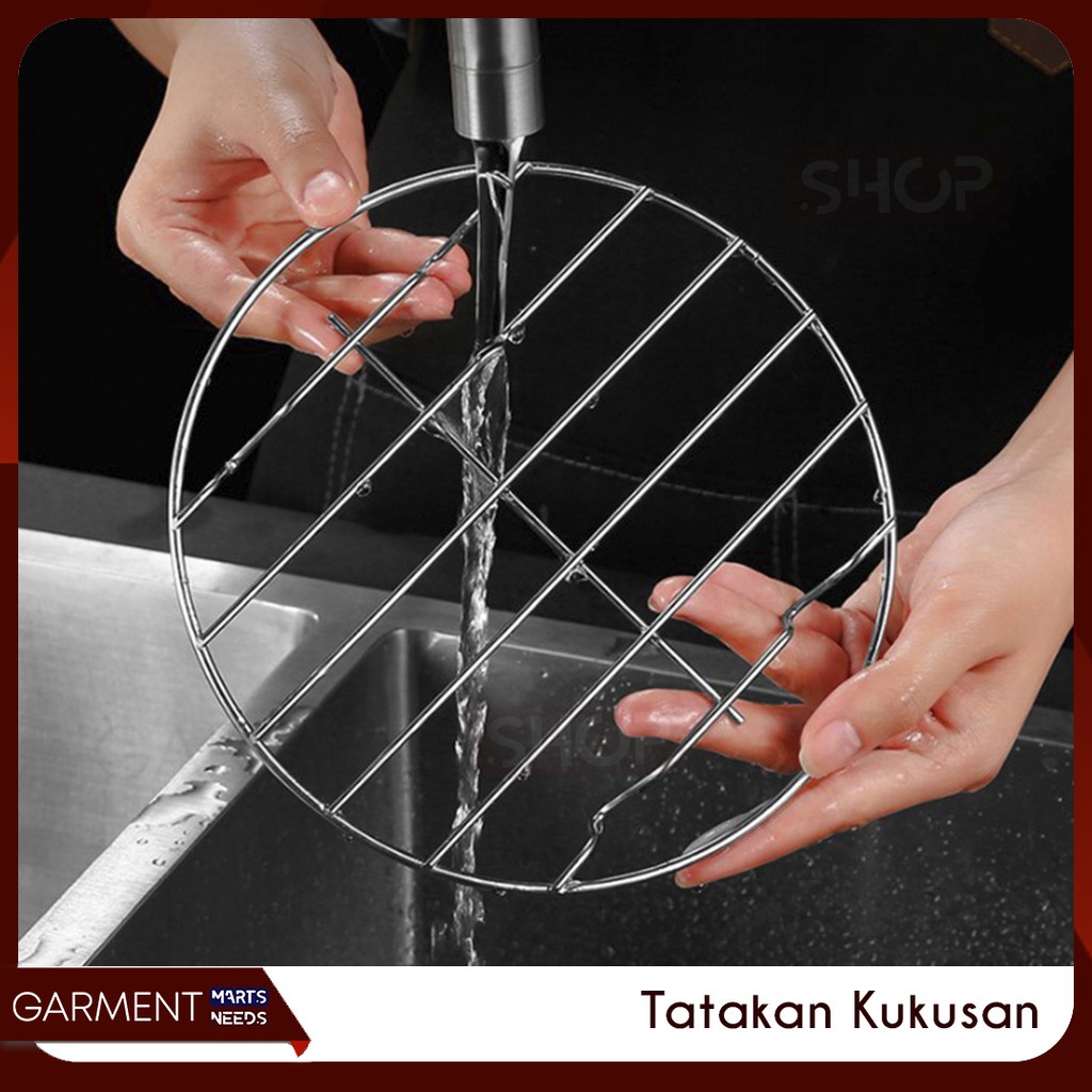 IKILOSHOP alas kukus tatakan panci stainless mangkok piring saji anti panas STEAMMAKANAN