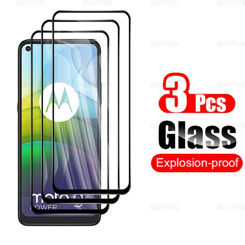 3pcs Pelindung Layar Tempered Glass HD Untuk Motorola Moto G9 Power Play Plus