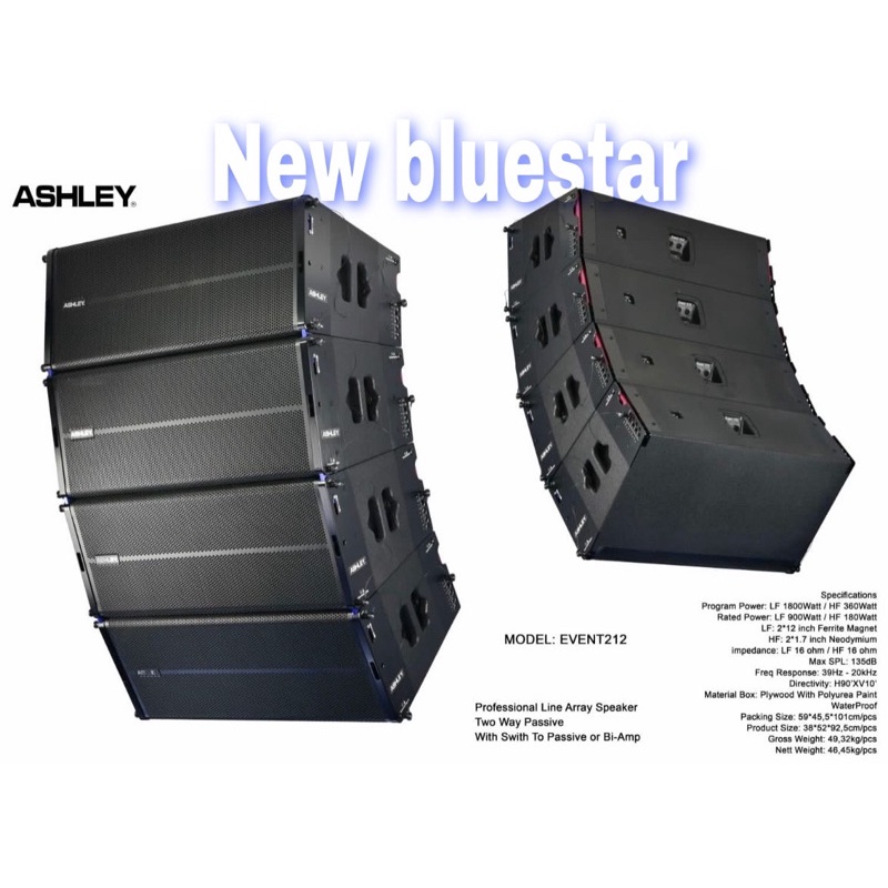 Speaker Line Array Ashley Event 212 Original 12 inch .NB