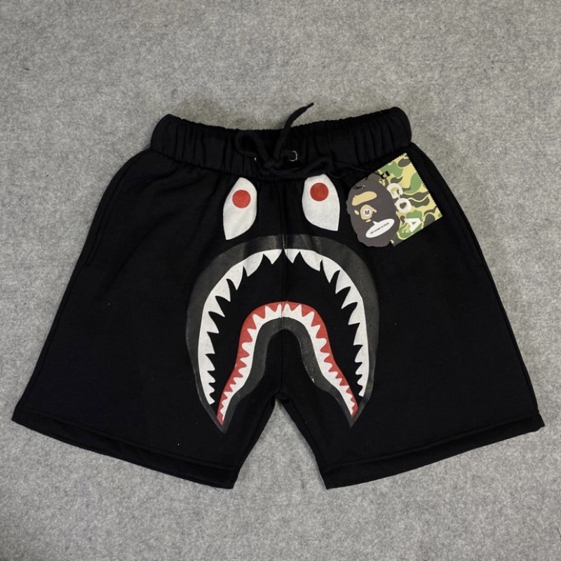 CELANA PENDEK PRIA BAPE SHARK SHORT PANTS MIRROR FULLTAG 1:1