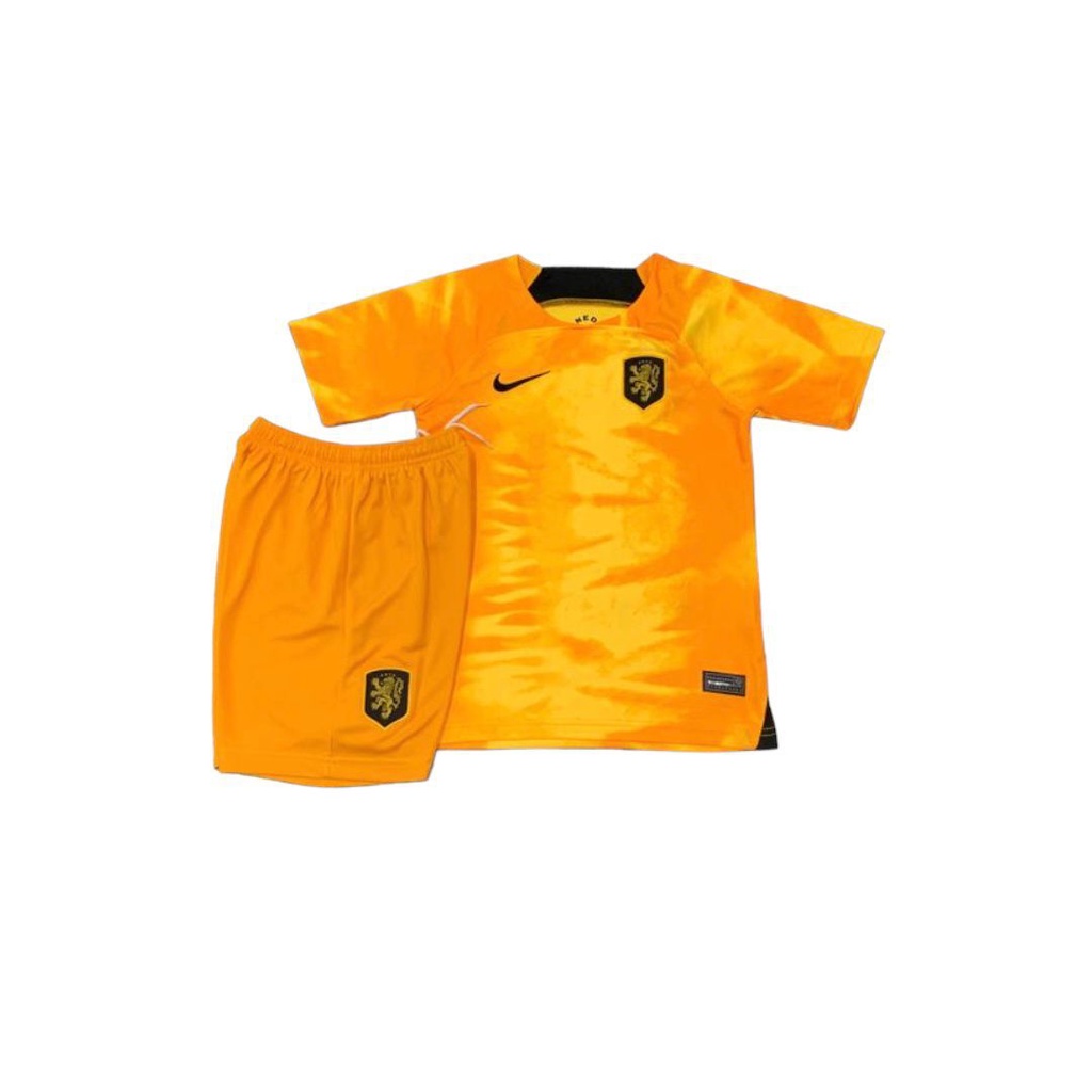 Baju Bola Anak Belanda Home 2022 2023 Grade Ori Import Setelan Jersey Anak Kids Fullset Satu Set Usi