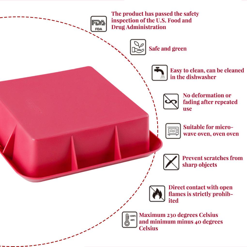 Cetakan Kue Silikon Anti Lengket Square Pan Jelly Mold Maker Aman Es Batu Tray Pastry Desserts Membuat Bakeware Hadiah