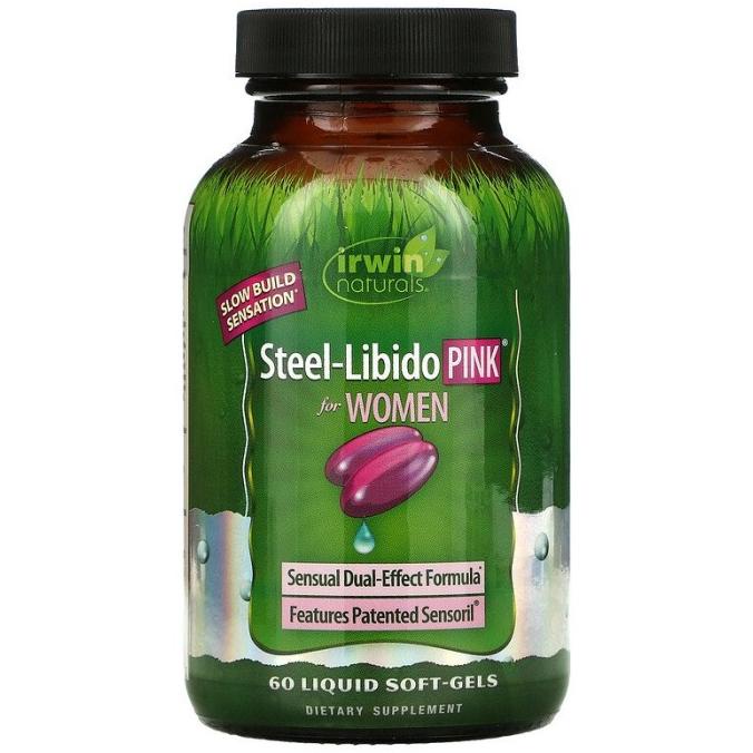 PROMO Irwin Naturals Steel Libido Pink Women 60 Softgels seksual wanita USA