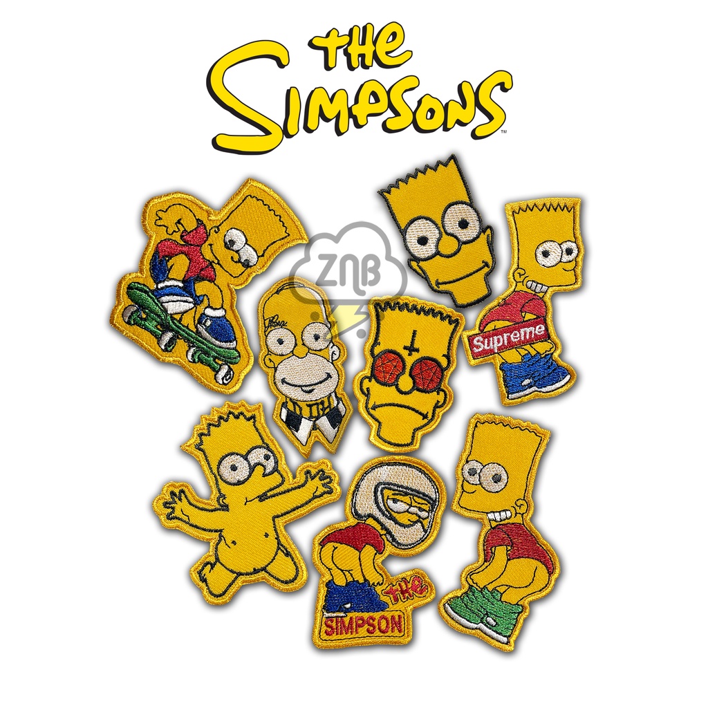 PATCH BORDIR THE SIMPSONS EMBLEM L;UCU BEST QUALITY