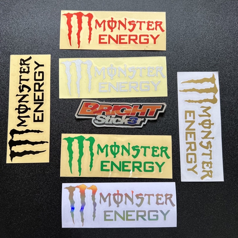 STICKER stiker MONSTER E N E R G Y cutting