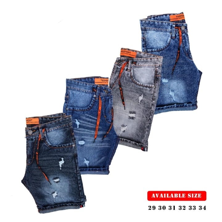 Celana Jeans Pendek Sobek Premium Pria Salvedge DIstro Keren Kekinian