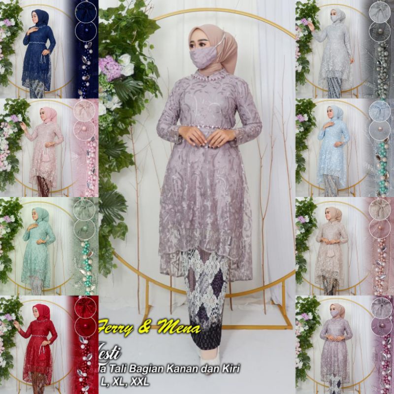 TUNIK LESTY // BAHAN TILLE BORDIR MUTIARA MIX BORDIR PAYET // KEBAYA MODERN // KEBAYA WISUDA // SERAGAMAN KELUARGA // KEBAYA ORIGINAL // By Ferry Mena