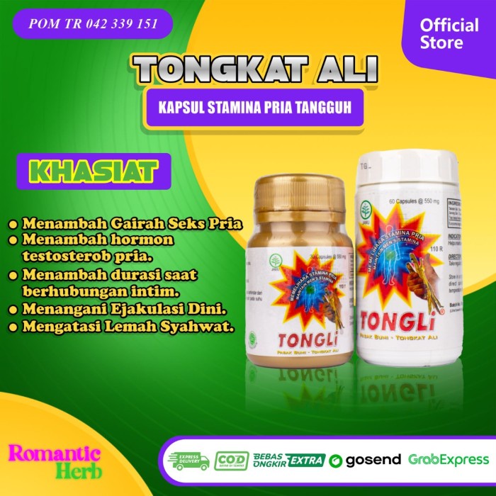 Tongkat Ali BPOM Pil Tahan Lama Berhubungan Herbal Anti Impoten