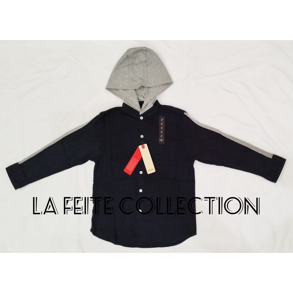 (HIGH QUALITY) EZIO KIDS Kemeja Lengan Panjang Hoodie/Tudung/Anak Laki-Laki/Anak Perempuan/Remaja