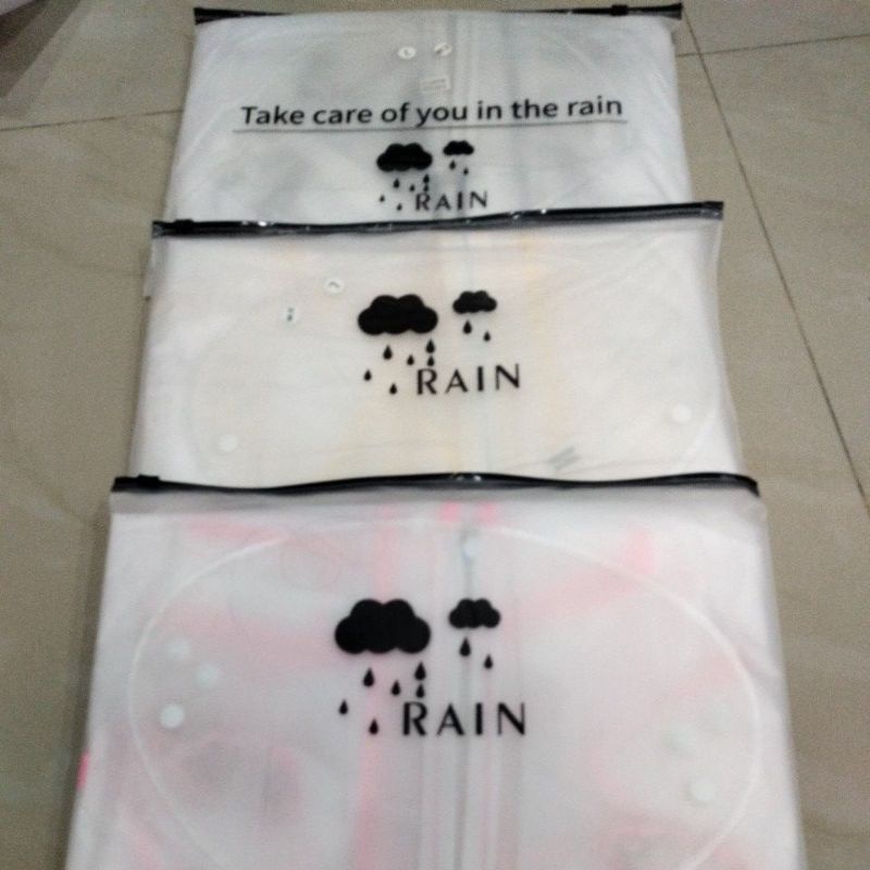 Jas Hujan Gamis Terusan Korea Style Raincoat Fashion Model Terusan Trasparan Doof Model Terbaru