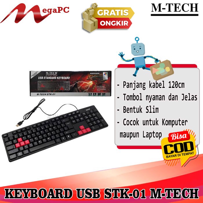 PROMO Keyboard M-Tech Kabel USB