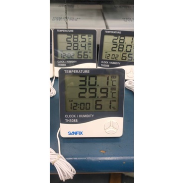 Thermometer Digital Ruangan Hygrometer SANFIX TH308B indor and outdor