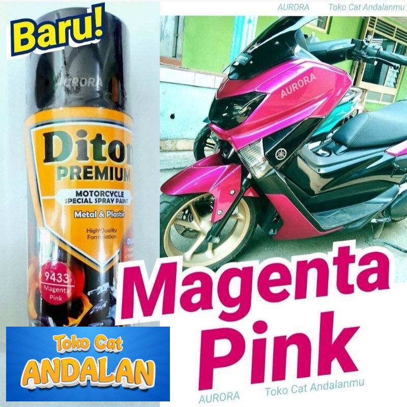 

DITON PREMIUM MAGENTA PINK 9433 pilok pilox pylox cat semprot motor mobil sepeda