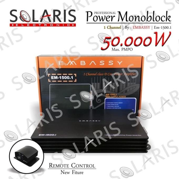 POWER MONOBLOCK CLASS D EMBASSY EM-1500.1 Channel