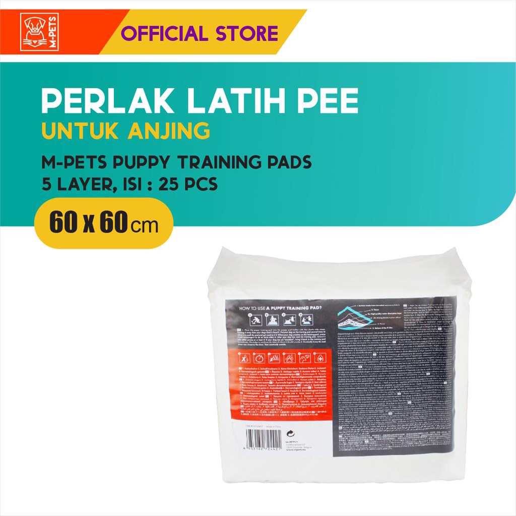 M-Pets 5 Layer Dog Training Pad 60 x 60 cm 25 pcs / Perlak Latih Pee