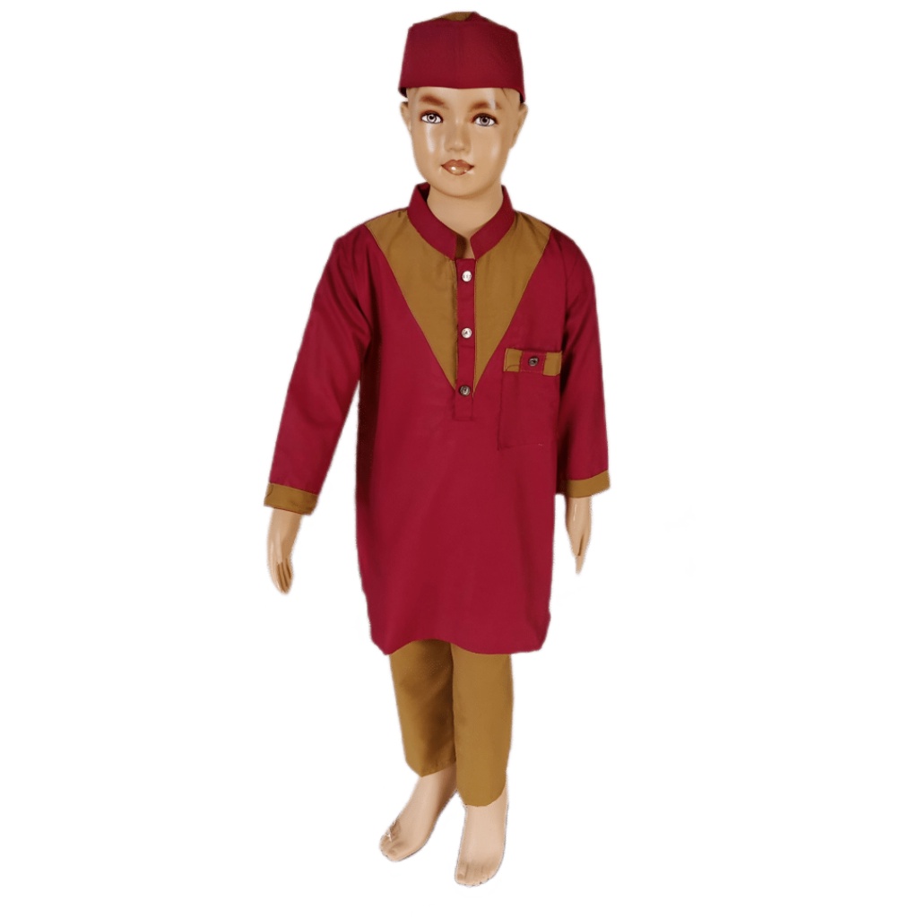 Baju Koko Anak Koko Santri Model Kancing 3