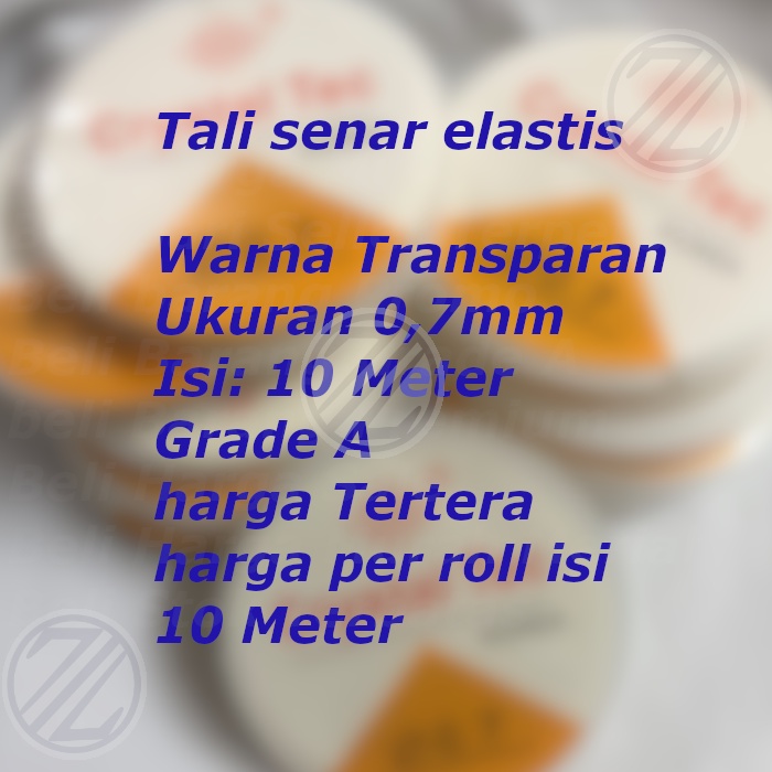 Tali Benang karet Elastis / Tali Senar / Tali Kenur/ tali gelang dan kerajinan tangan Crystal Tec