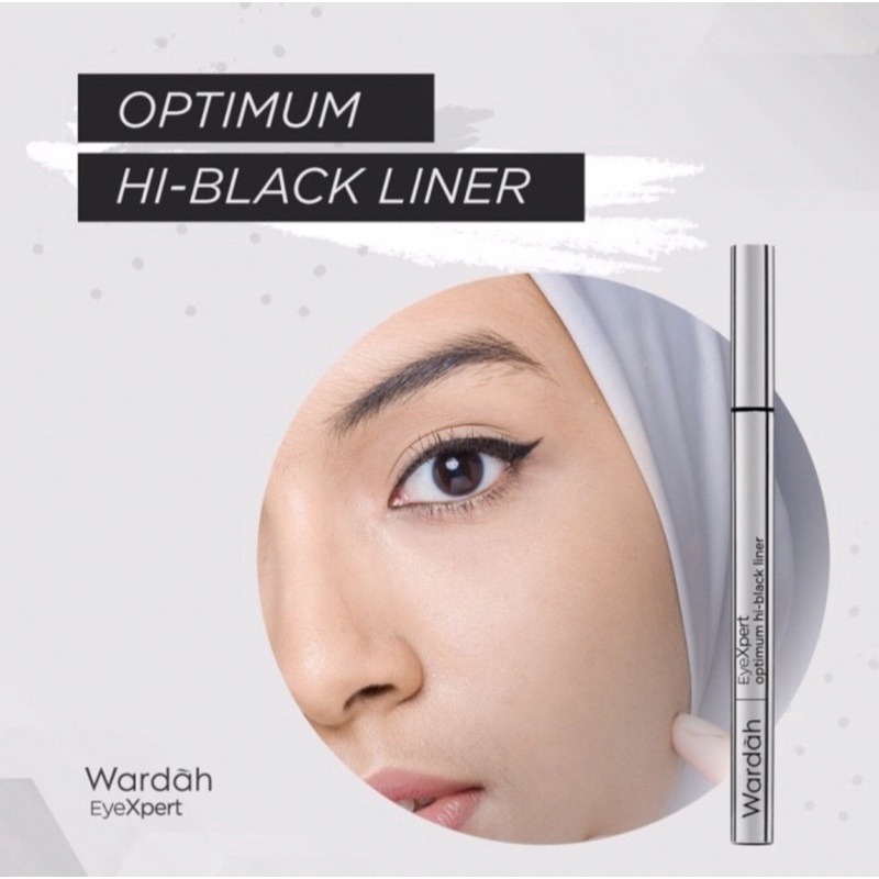 Wardah Eyeliner /air liner Waterproof EyeXpert Hi Black Liner