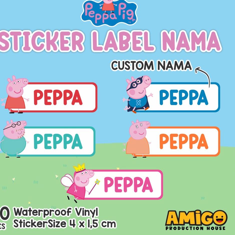 

HARGA MURAH Stiker Label Nama Anak Disney Duffy Peppa Pig Sesame Street Toy Story Roblox Super Mario Bros lucu sticker karakter sticker buku ❀ 872