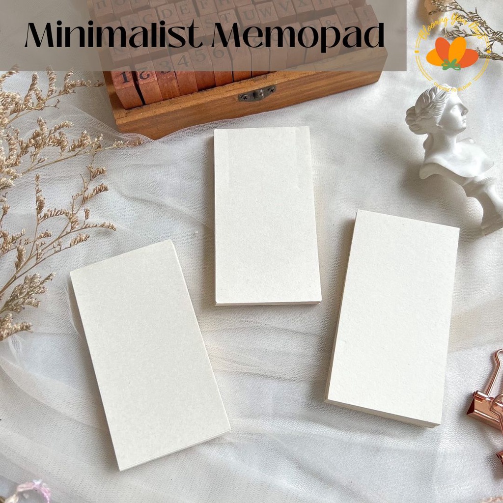 

Memo note catatan polos kertas memopad planner minimalist putih