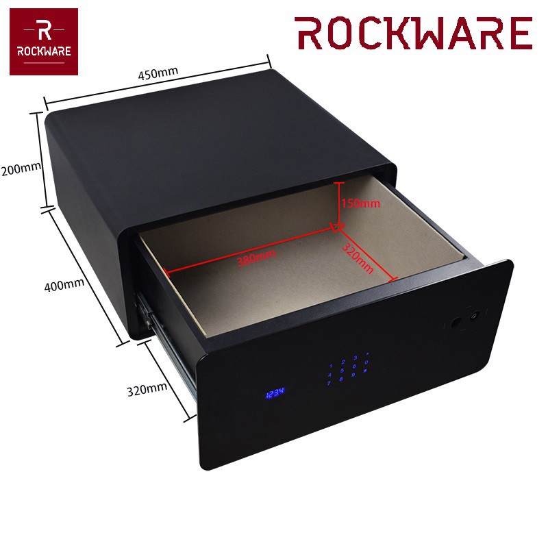 AKN88 - ROCKWARE Safety Box with PIN Lock - 20x45x40cm - RW-EH2045JH