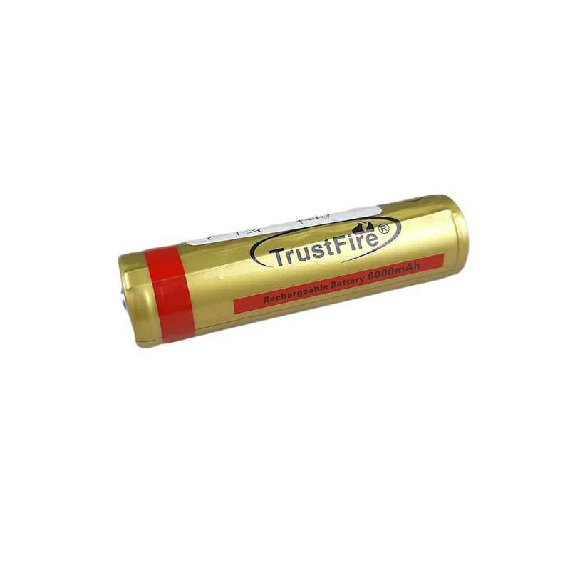 TrustFire Baterai 18650 Protection 6000mAh 3.7V Button Top - BRC18650