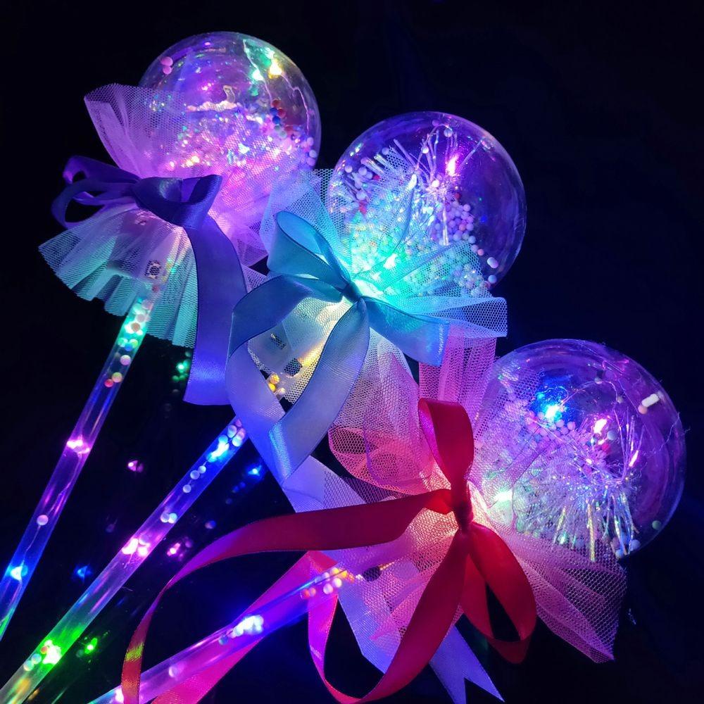 Top LED Magic Fairy Stick Pop Ball Bola Bintang 1 Pc Luminous Mainan Cheering Stick Novelty Mainan Anak Peri Kedip Tongkat Tongkat Menyala Tongkat Bola Ajaib