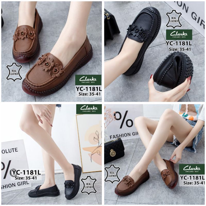 Clarks / Clarks sepatu leather / Clarks sepatu wanita melati