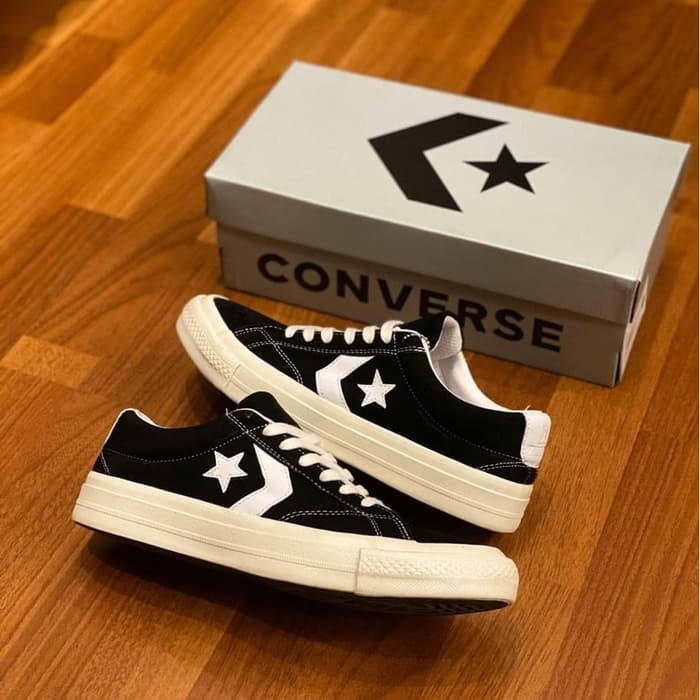 SEPATU IMPOR CONVERSE STAR PLAYER PREMIUM BLACK SNEAKERS HITAM SNEAKERS SEKOLAH KERJA KULIAH NONTON BOLA KADO HADIAH PRIA WANITA COUPLE