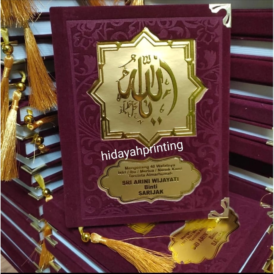 Percetakan Buku Yasin/Buku Yasin Tahlil Dan Doa Lengkap-Buku Yasin Tahlil/Buku Yasin Bahan Beludru K