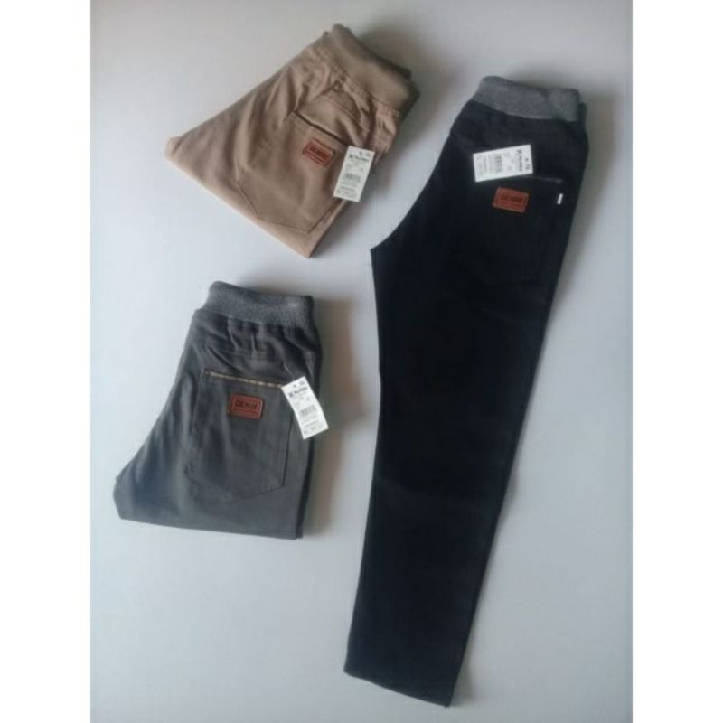 Celana Chino Anak Panjang Usia 1-12 Tahun Cowok Cewek Bahan Katun twill combat Stretch/ melar elastis