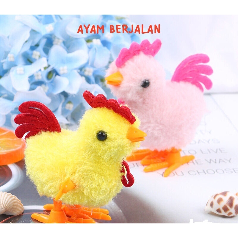 Mainan Anak Ayam Itik Berjalan Model Putar Plush Bayi Toy Animal Hewan Lucu Gerak