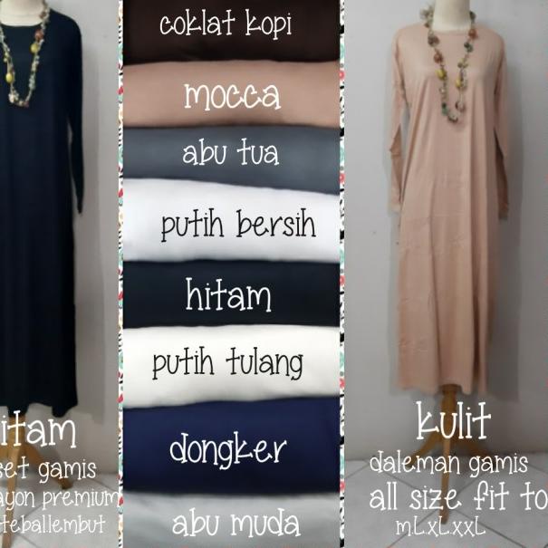 Manset gamis (daleman gamis) katun rayon premium hademm - Putih