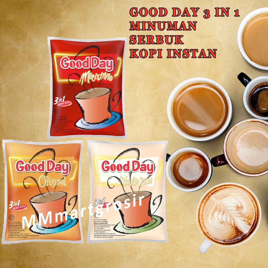 Good Day 3in1 / Serbuk Kopi Instan / Instant Coffee / 50s X 20g